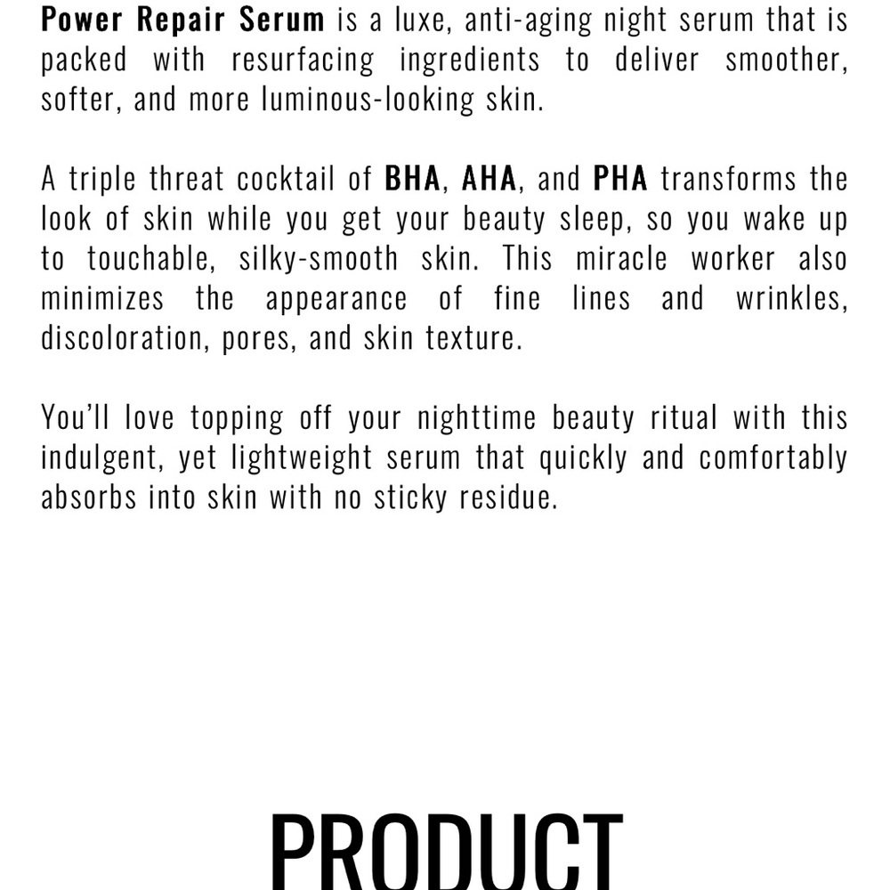 IL MAKIAGE Power Serum Repair Anti-aging Night Serum AHA +BHA + PHA 30 mL - Picture 12 of 14